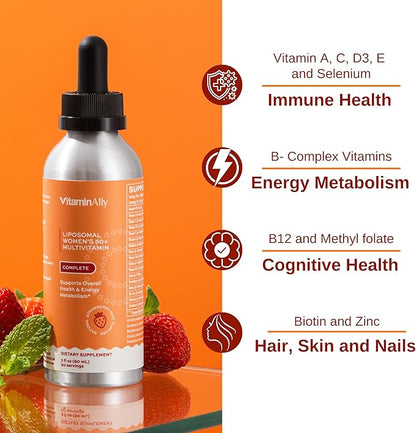 Liposomal Women's 50+ Liquid Multivitamin Drops 30 Day 3 FL