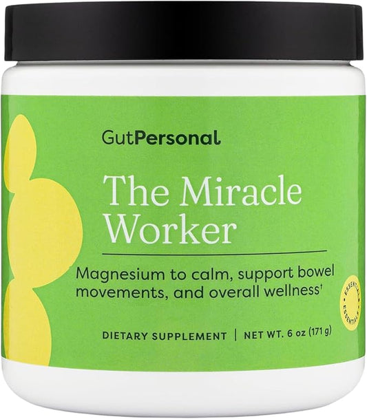 The Miracle Worker Magnesium Powder Supplement: Reduce Stress and Improve Sleep Quality and Regularity While Easing Muscle Cramps, Strawberry Flavor, 30 Servings