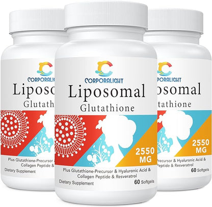 2550mg Liposomal Glutathione Softgel, Highest Absorption, 180 Softgels