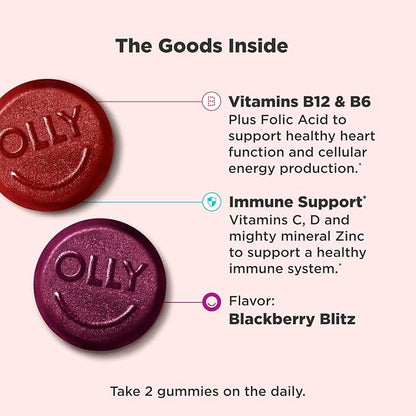 OLLY Men's Multivitamin Gummy, Vitamins A, 45 Day 90 Count