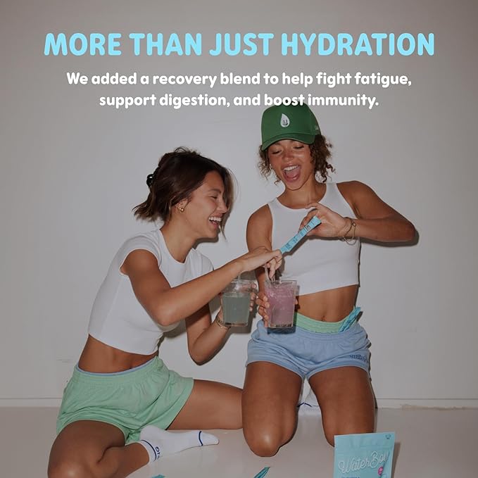 Waterboy Weekend Recovery | 3,200mg Electrolyte Powder Packets | Ginger + L-Theanine + Vitamins | No Sugar, All Natural, Gluten Free | 24 Drink Stick Mixes (Fruit Punch)