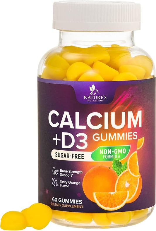 Sugar Free Calcium Gummy Bites Plus 400 IU D3, Bone 60 Gummies