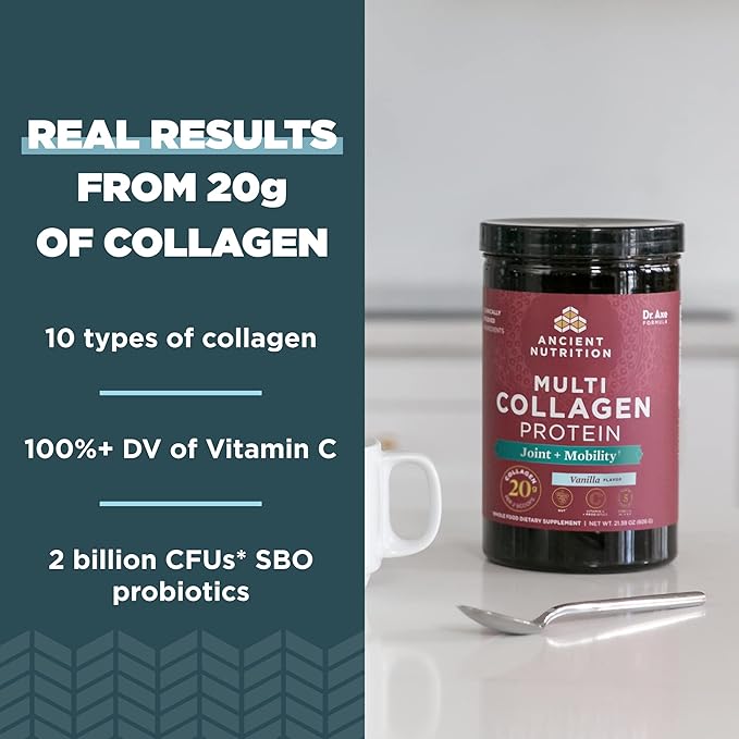 Ancient Nutrition Collagen Powder Protein, Multi 20 Serving, 7.48oz
