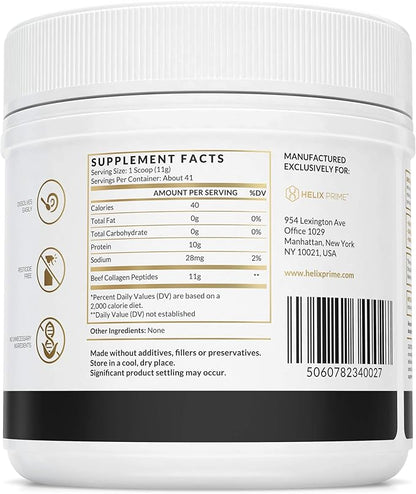 Collagen Peptides Powder Unflavored 1LB Jar 16OZ Grass 18 Amino