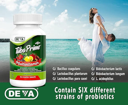 DEVA Tuba Prime Vegan Multivitamin High-Potency 90 Tabs, 2-Pack