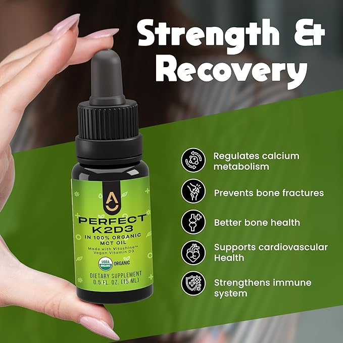 ACTIVATION Liquid Vitamin D3K2 Products, 1 Month Supply K2 D3 Vitamin Supplement in MCT Oil, D3K2 Vitamins and Minerals, D3+K2 Vitamins for Calcium Absorption - 15 ml