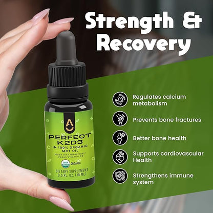 ACTIVATION Liquid Vitamin D3K2 Products, 1 Month Supply K2 D3 Vitamin Supplement in MCT Oil, D3K2 Vitamins and Minerals, D3+K2 Vitamins for Calcium Absorption - 15 ml