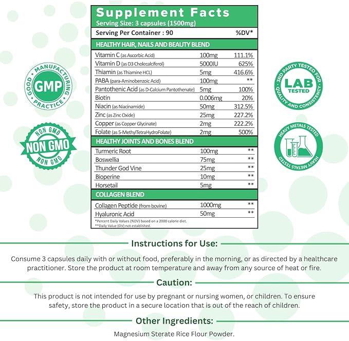 XpandAge's Bovine Collagen Peptides contain Biotin,