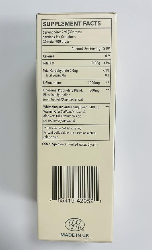 Liposomal Glutathione, Superior Absorption, Liquid Glutathione 4 fl.oz,1500 fl.oz,1500 mg