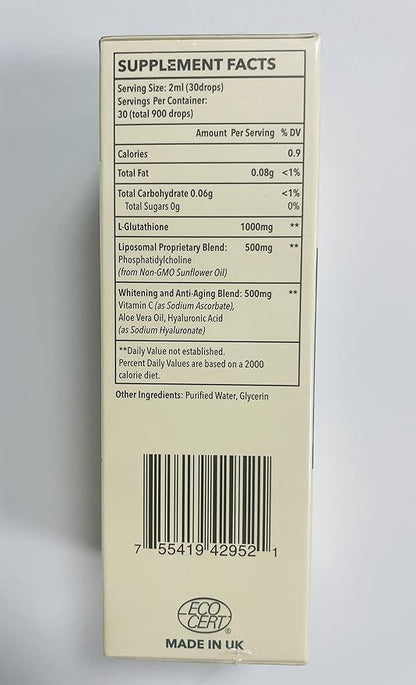 Liposomal Glutathione, Superior Absorption, Liquid Glutathione 4 fl.oz,1500 fl.oz,1500 mg