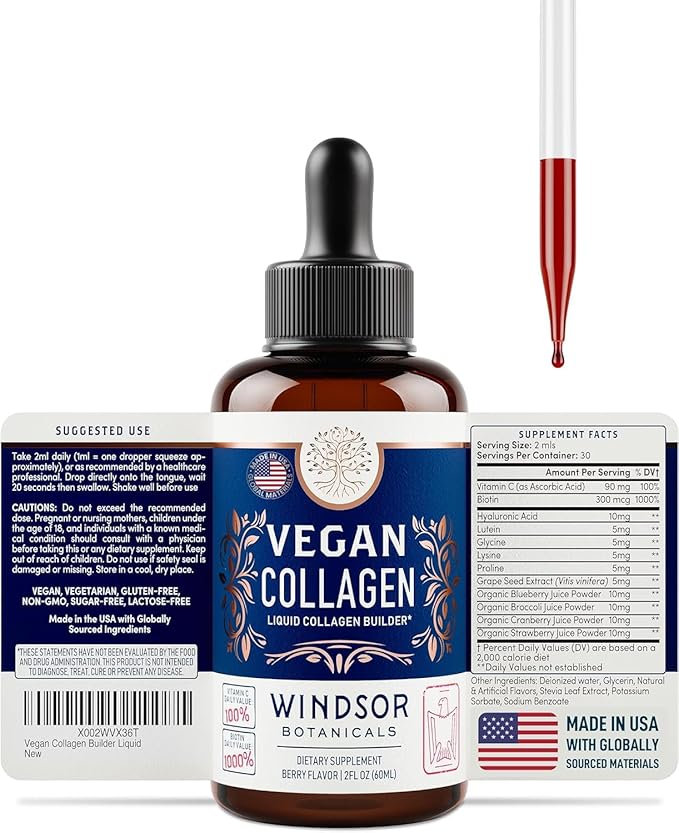 Vegan Collagen Builder Liquid Supplement 120ml, 60 60 Day