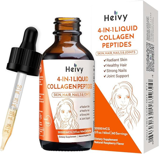 Liquid Collagen for Women, Collagen Peptides 4-in-1 for 25000 MCG 2 fl
