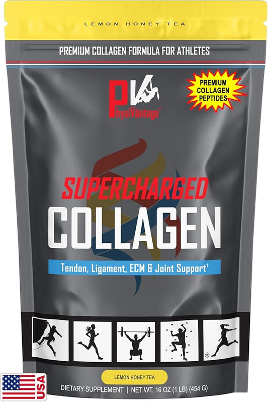PhysiVantage Supercharged Collagen Powder with Vitamin 16oz (Lemon