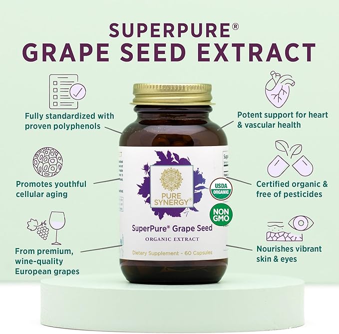 Pure Synergy SuperPure Grape Seed Extract (60 Capsules)