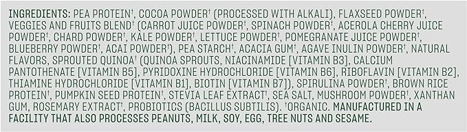 Vega Organic All-in-One Vegan Protein Powder, Chocolate 61.8 Oz