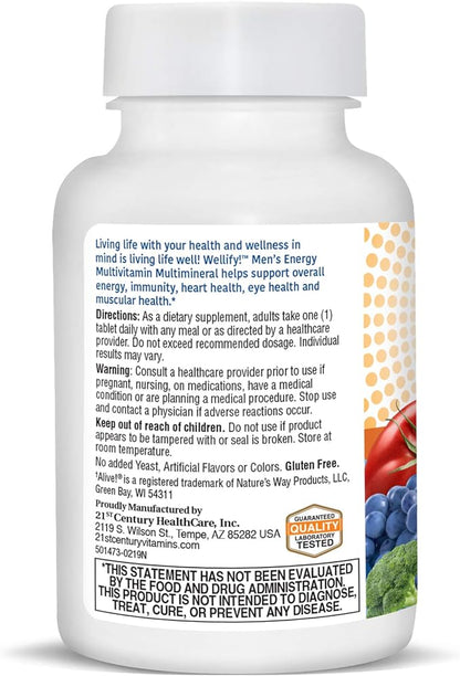 21st Century Wellify Men's Energy Multivitamins 65 Count