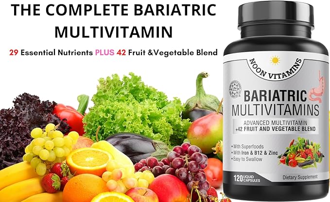 Bariatric Multivitamin with Iron & Zinc 42 Fruit 120 Capsules 2 Month