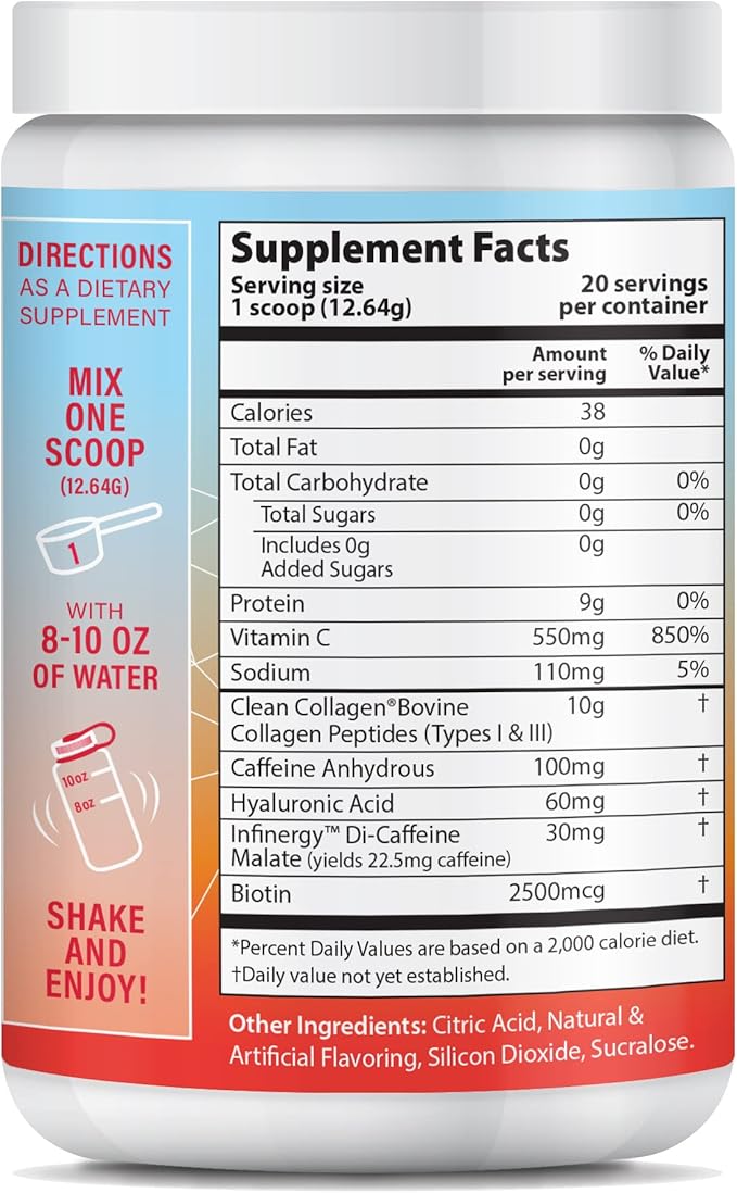 Peptide Energy Collagen Powder Hair, Nail, 8.92 oz