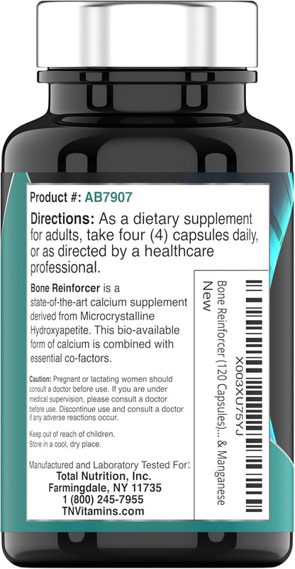 Bone Reinforcer (120 Capsules) MCHA Calcium D3, Magnesium, K2, Boron