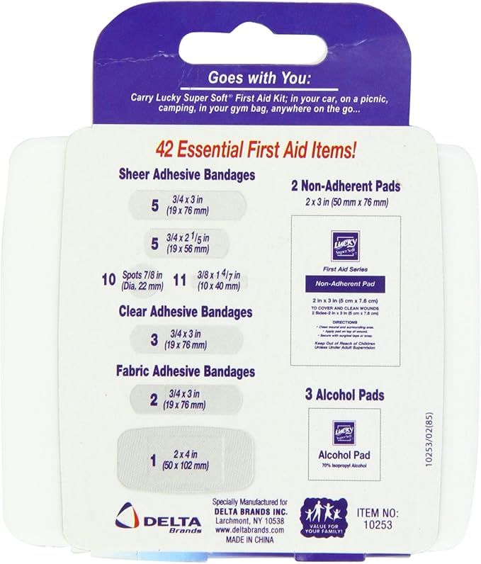 Lucky Super Soft First Aid Kit, 42 Count