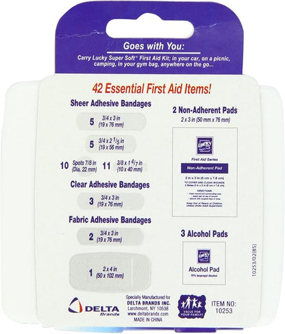 Lucky Super Soft First Aid Kit, 42 Count