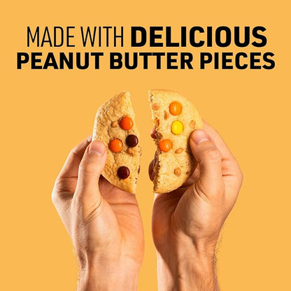 CTRL Peanut Butter Piece Protein Cookies - Soft Baked Cookies with Rich and Creamy Peanut Butter Pieces - Nutrition Packed Protein Treats with 15g of Protein, 4g Collagen & Fiber - Protein Snack for Active Lifestyles (12 Pack)