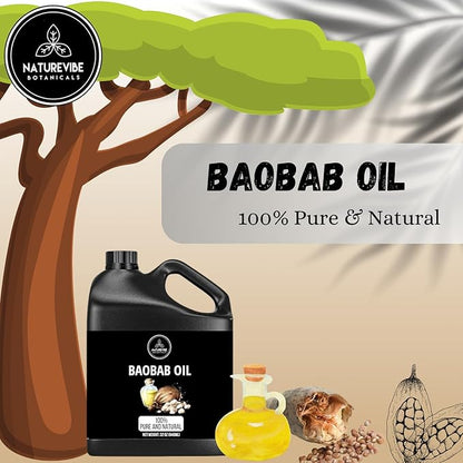 Naturevibe Botanicals Baobab Oil 32 Ounces 100% Pure