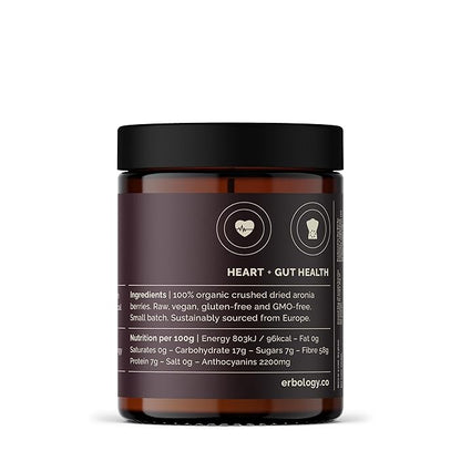 Erbology Organic Aronia Berry Powder 3.2 oz 30 Servings