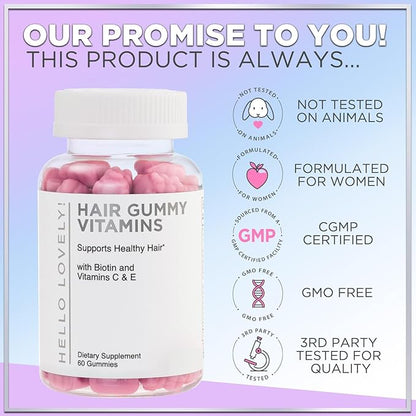 Hello Lovely! Hair Vitamins Gummy 5000 mcg 60 Bear