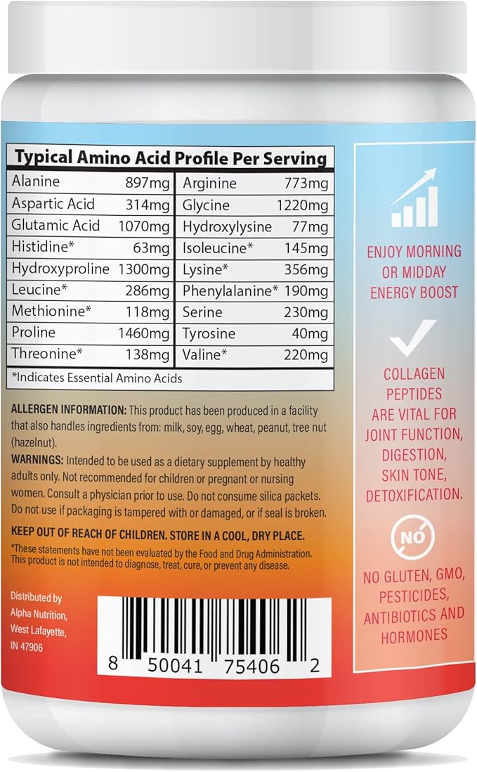 Peptide Energy Collagen Powder Hair, Nail, 8.92 oz