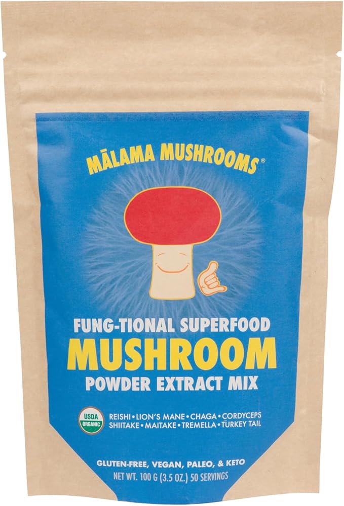 8-Mushroom Extract Powder by Malama, Organic