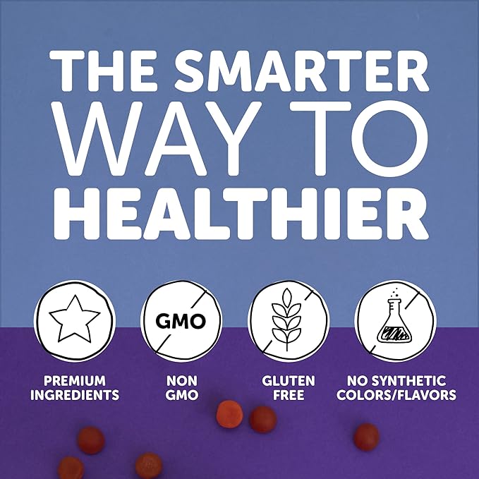 SmartyPants Toddler Multivitamin Gummies: Omega 3 D3, C, B12, B6, B6, Vitamin 180 Count (60 Day