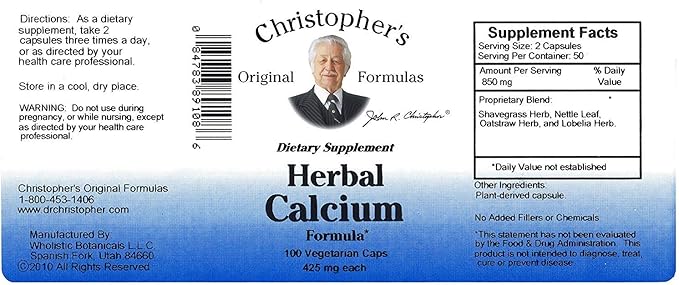 Herbal Calcium Formula 100 caps 100