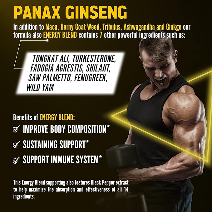 Premium Panax Ginseng 14 in 1, 13X Potency, 120 Capsules