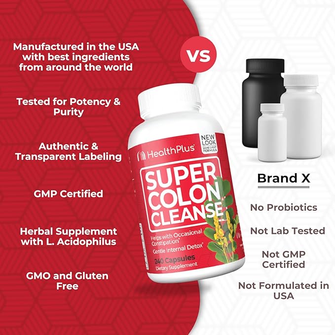 Health Plus Super Colon Cleanse 10 240 Capsules