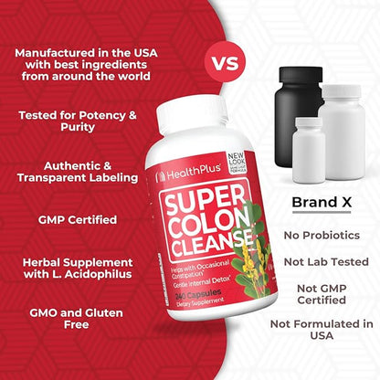 Health Plus Super Colon Cleanse 10 240 Capsules