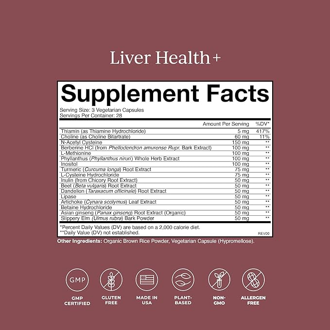 CYMBIOTIKA Liver Supplement with Vitamins & 84 Capsules, 28 Servings