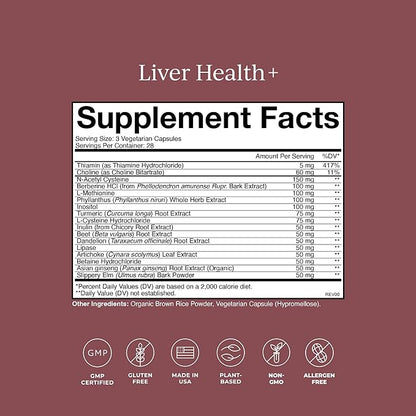 CYMBIOTIKA Liver Supplement with Vitamins & 84 Capsules, 28 Servings