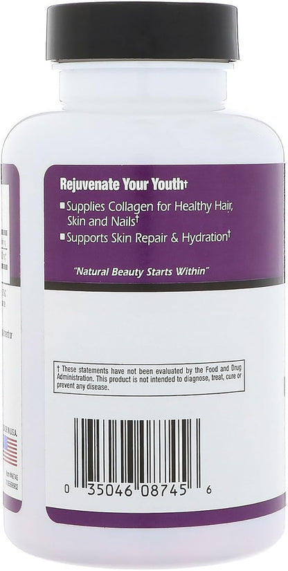Super Collagen Capsules for Beauty, Healthy Joints, Hair, Skin, & Nails, 90 Servings, Multi, (N8745)