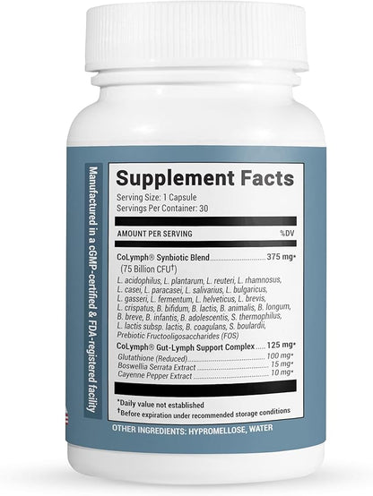 CoLymph® Lymphbiotic: 3-in-1 Synbiotic. Vegan Prebiotic,