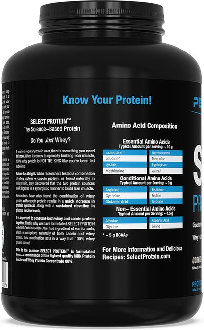 PEScience Select Low Carb Protein Powder, Cookies and Cream, 55 Serving, Keto Friendly and Gluten Free