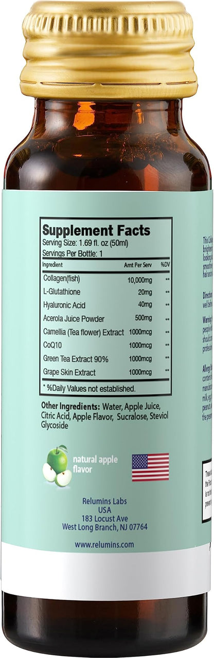 Relumins Advance Rejuvenating Collagen Beauty Drink CoQ10, EGCG, 50mL Drinks