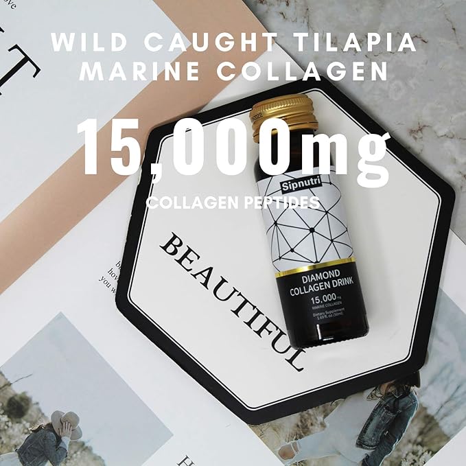 Diamond Liquid Collagen Drink, 15000mg Hydrolyzed 50ml x 10 Bottles(3 Bottles(3 Boxes)