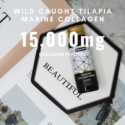 Diamond Liquid Collagen Drink, 15000mg Hydrolyzed 50ml x 10 Bottles(3 Bottles(3 Boxes)