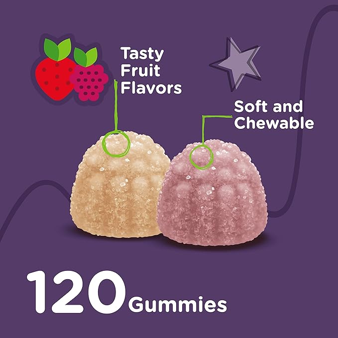Kids Calcium Gummies with Vitamin D3 500mg plus D3 1000iu 1000iu -