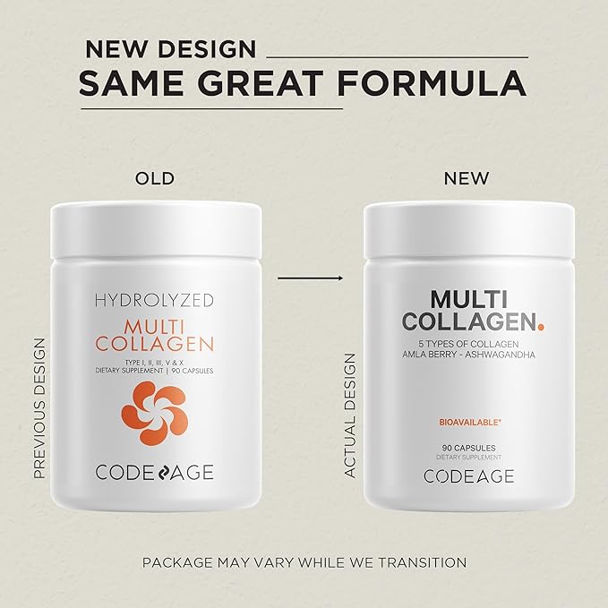 Codeage Multi Collagen Peptides Protein Capsules, 5 Collagen 2-Pack