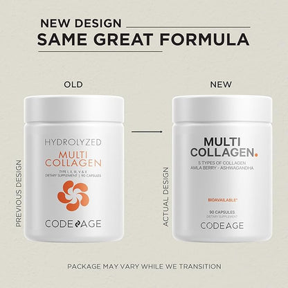 Codeage Multi Collagen Peptides Protein Capsules, 5 Collagen 2-Pack