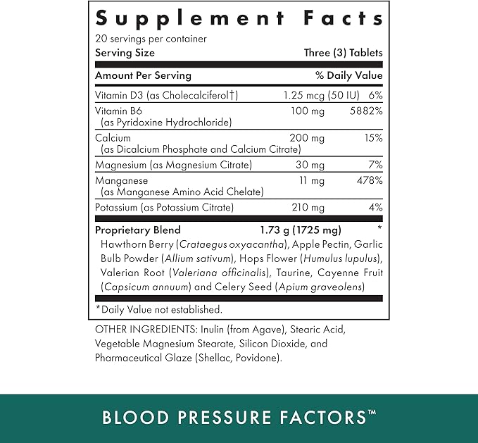 Michael's Health Naturopathic Programs Blood Pressure Factors 60 Vegetarian 20 Servings