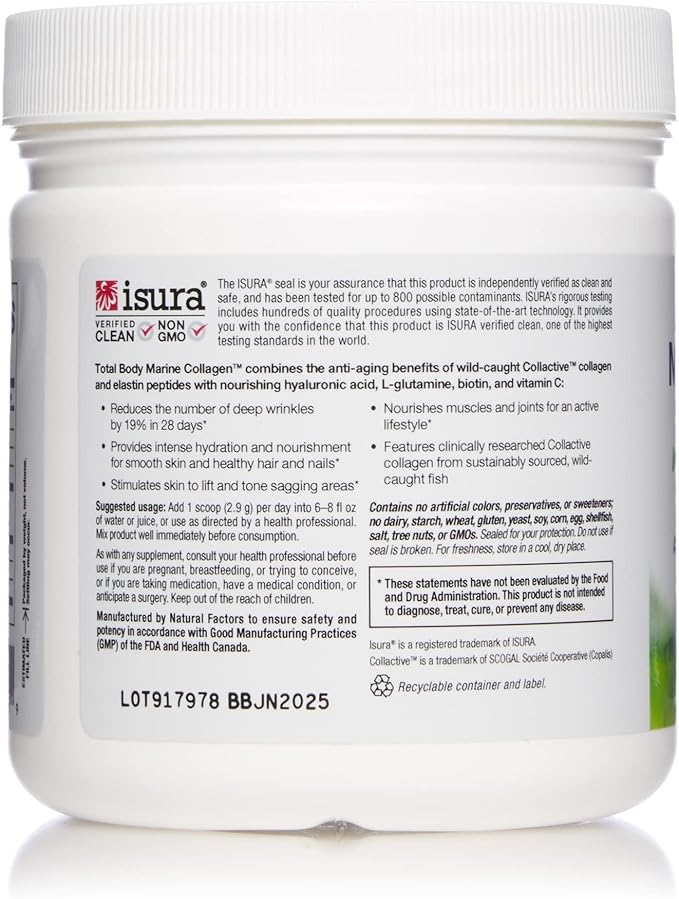Natural Factors, Total Body Marine Collagen, 4.8 Oz