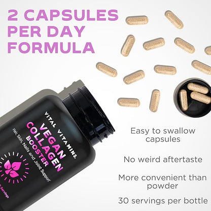 Vital Vitamins Vegan Collagen Booster 60 Capsules